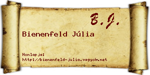 Bienenfeld Júlia névjegykártya