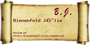 Bienenfeld Júlia névjegykártya